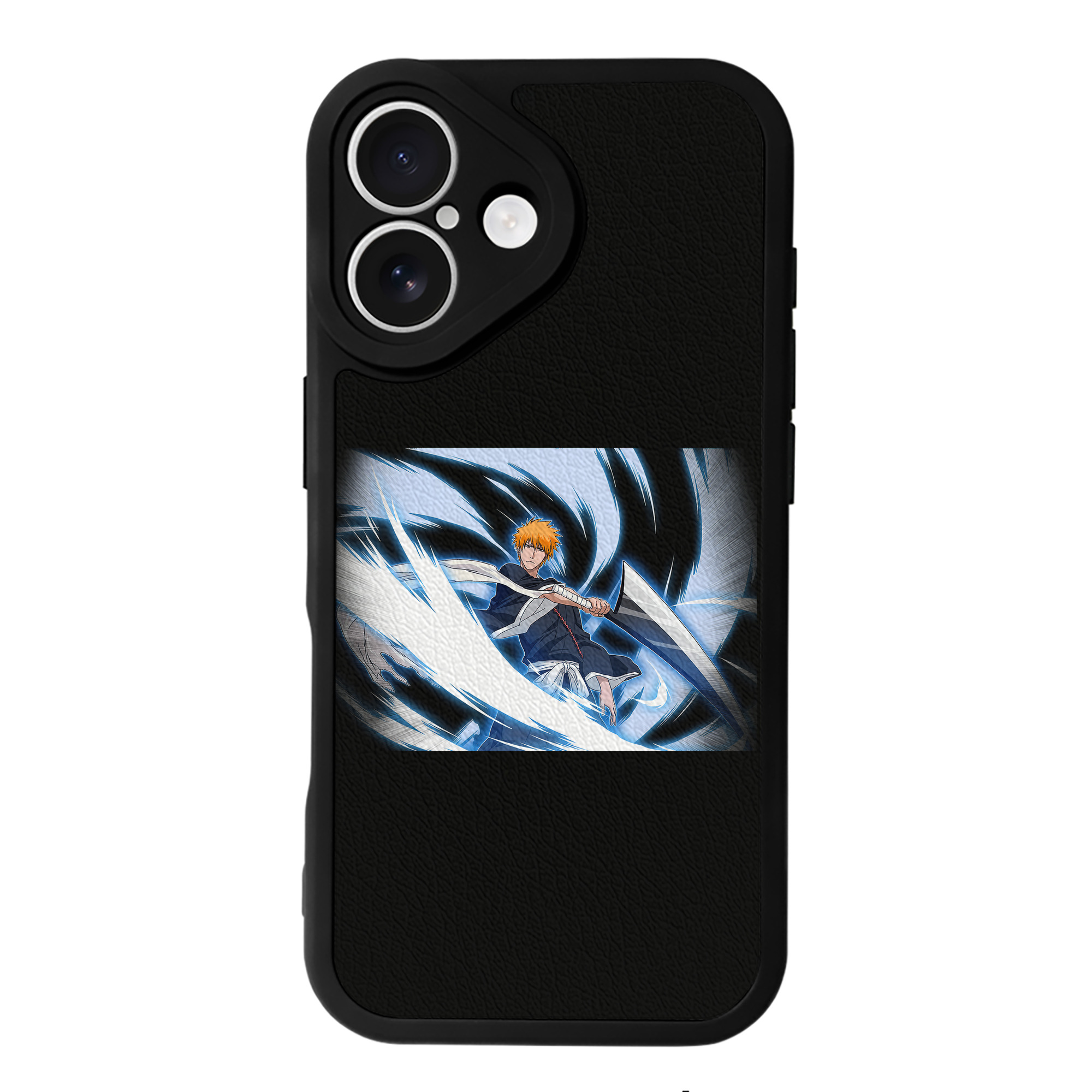 ブリーチ 黒崎一護（くろさき いちご）BLEACH Kurosaki Ichigo 【iPhone 16シリーズ対応】シリコンスマホケース（レザー調） 材質：シリコン